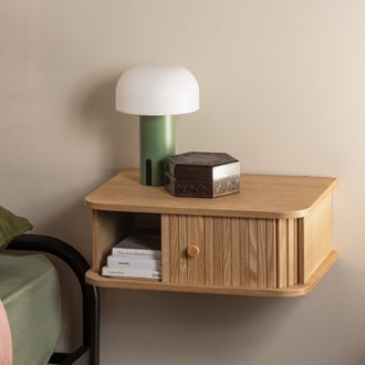 Image of JENA HANGING NIGHTSTAND LEFT/RIGHT WOOD NATURAL