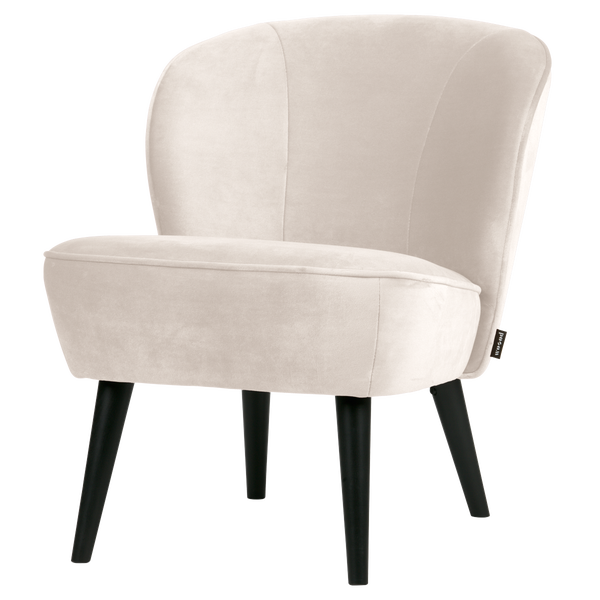 Image de SARA FAUTEUIL VELOURS OFF WHITE [fsc]