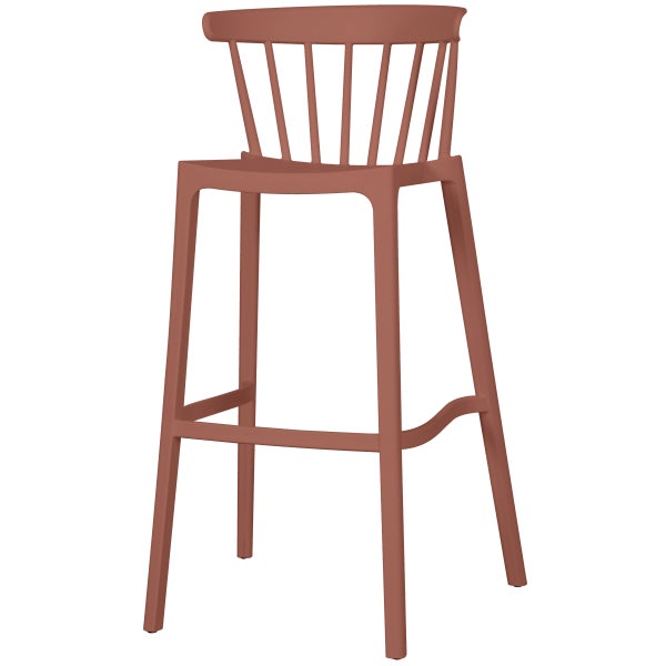 Image of BLISS BAR STOOL OUTDOOR PLASTIC BRIQUE
