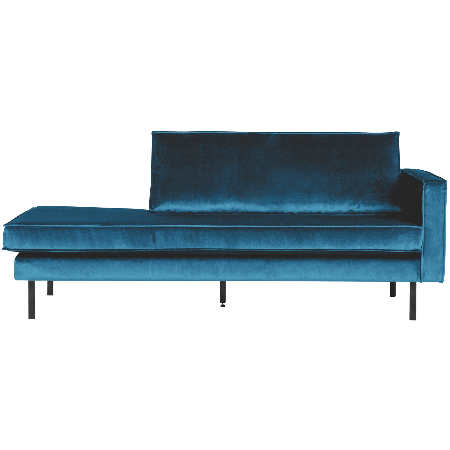 BePureHome Rodeo Daybed Rechts - Velvet - Blauw - 85x266x86/213 - BePureHome Rodeo Daybed Rechts - Velvet - Blauw - 85x266x86/213 -