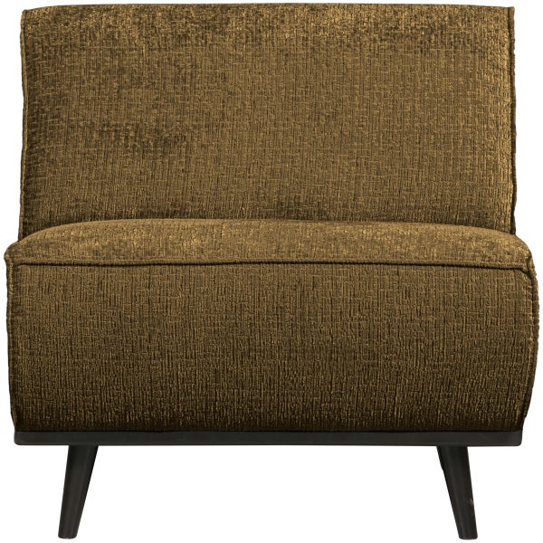 Image of STATEMENT 1-SEATER ELEMENT STRUCTURE VELVET BRASS