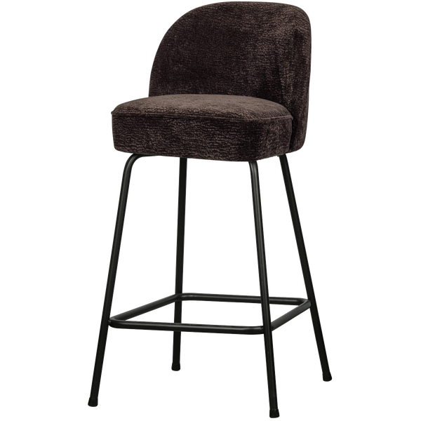 Image de VOGUE TABOURET DE BAR 65CM 3D CHENILLE BRUN FONCÉ