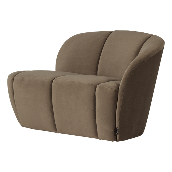 Image of MOJO 2-SEATER BENCH RIGHT VELVET TAUPE [fsc]