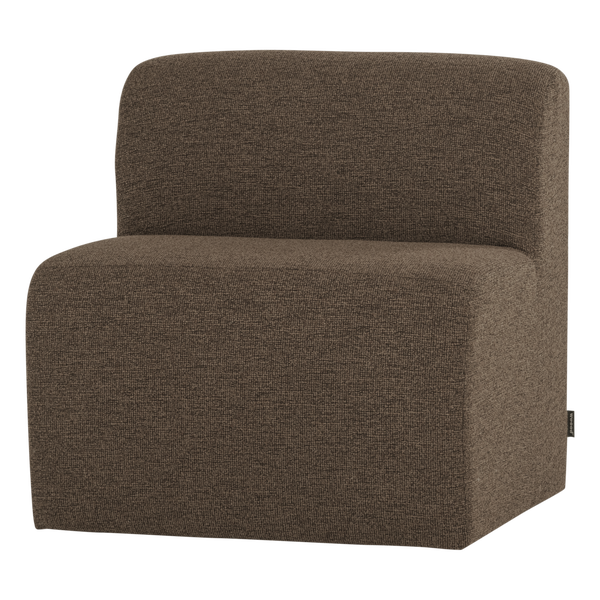 Image of MOJO BASE DINING BENCH 84 CM WITH BACK BOUCLÉ BROWN [fsc]