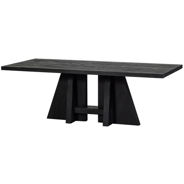 Image of KEAN DINING TABLE WITH CENTRE LEG MANGO WOOD BLACK 220x100CM