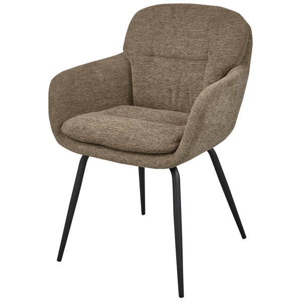 Image of RUNA DINING CHAIR CHENILLE DARK SAND