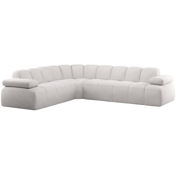 Image of MOJO CORNER SOFA LEFT BOUCLÉ ECRU MELANGE
