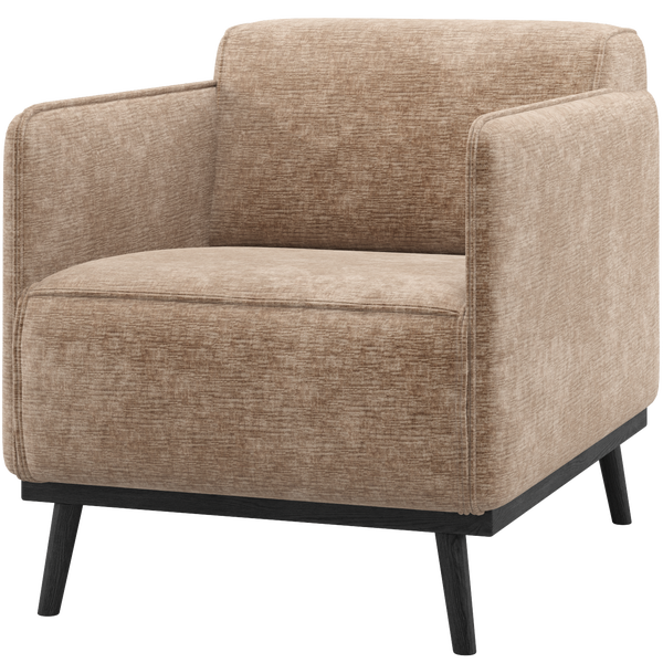 Image of STATEMENT ARMCHAIR CHENILLE VELVET TAUPE