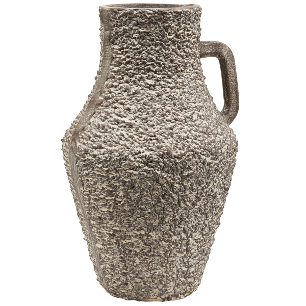 Image of TABIA VASE ALUMINUM DARK BROWN