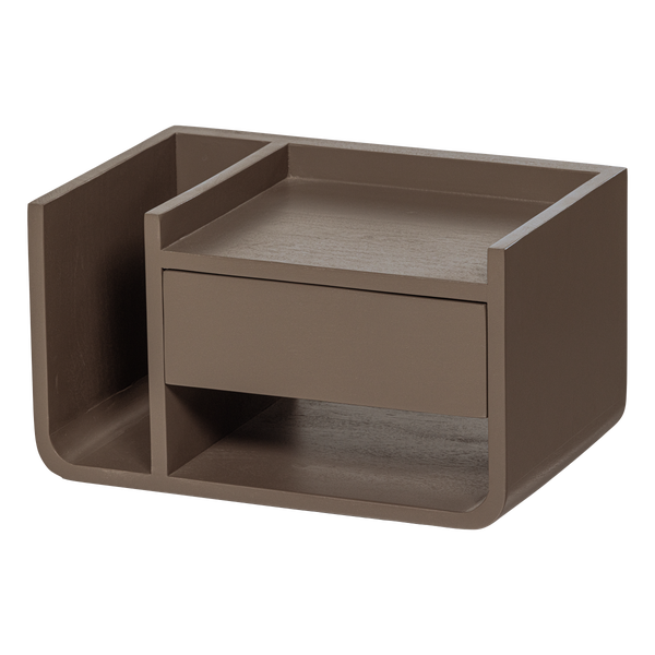 Image de SLO TABLE DE CHEVET SUSPENDUE MANGO GAUCHE MOKKA BRUN [fsc]