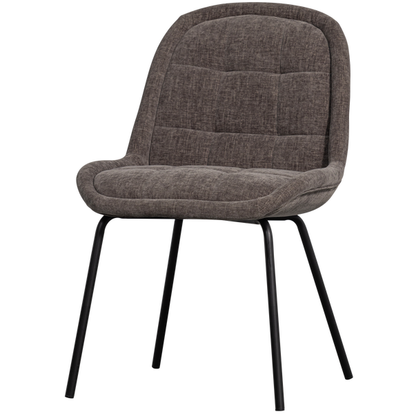 Image of CRATE DINING CHAIR GLOSSY VELVET WARM GREY