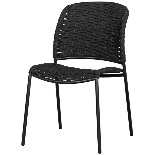Image of TAKU GARDEN CHAIR WITHOUT ARMREST TEXTILE BLACK
