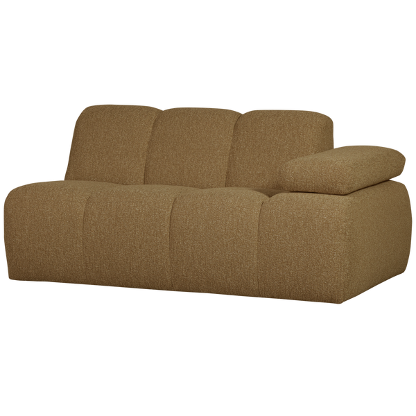 Image of MOJO 1,5-SEATER WITH ARM RIGHT BOUCLÉ YELLOW/BROWN MELANGE