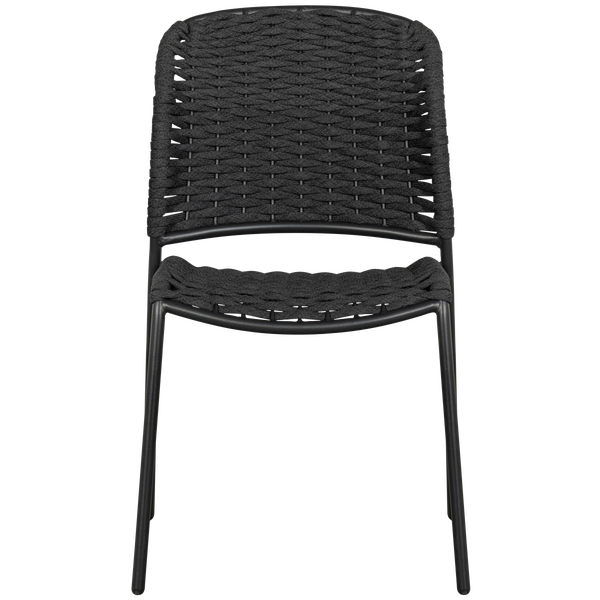 Image of TAKU DINING CHAIR WITHOUT ARMREST TEXTILE BLACK