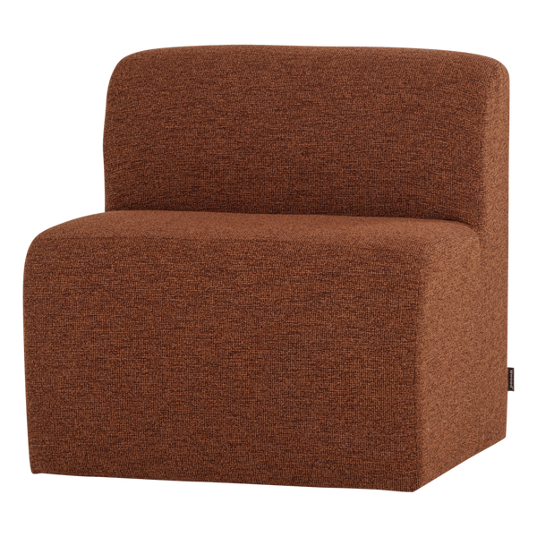Image of MOJO BASE DINING BENCH 84 CM BACK BOUCLÉ RUST BROWN [fsc]