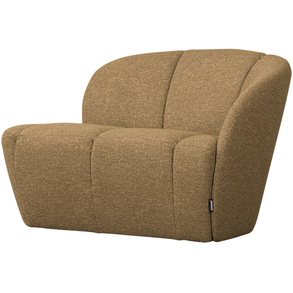 Image of MOJO 2-SEATER BENCH RIGHT BOUCLÉ YELLOW/BROWN MELANGE