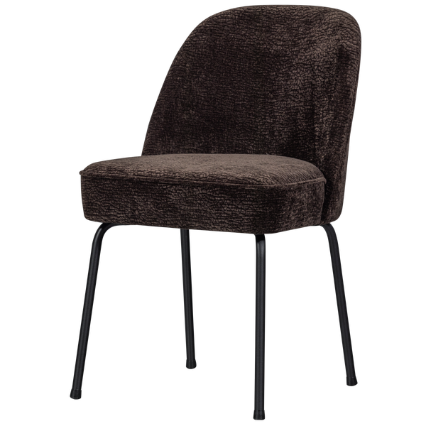 Image de VOGUE CHAISE DE SALLE À MANGER 3D CHENILLE BRUN FONCÉ
