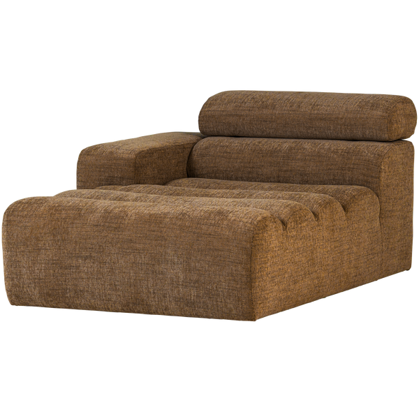 Image of NOVI CHAISE LONGUE ELEMENT LEFT CARAMEL BROWN MELANGE