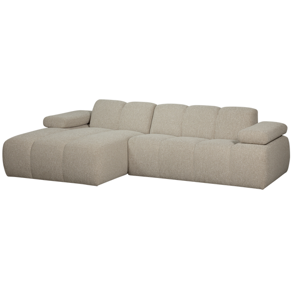 Image of MOJO CHAISE LONGUE LEFT BOUCLÉ BEIGE MELANGE