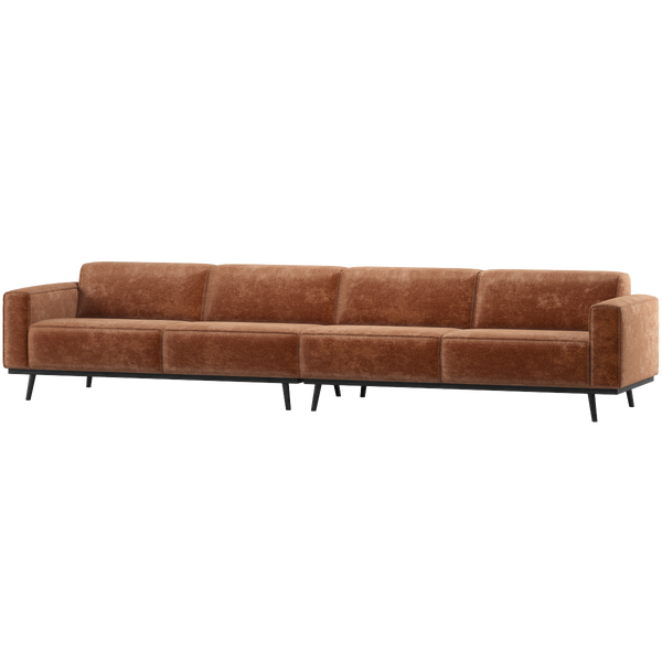 Image of STATEMENT 4-SEATER SOFA XL 372 CM CHENILLE VELVET TERRA