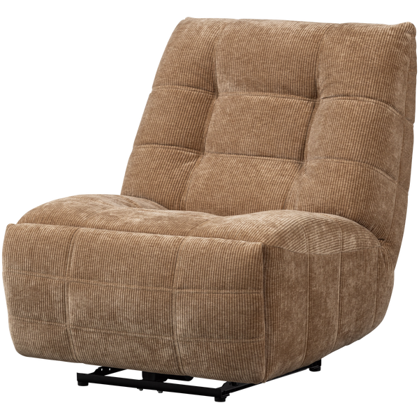 Image of HEIN RECLINER ELECTRIC WOVEN RIB FABRIC LIGHT BROWN