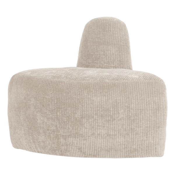 Image of MOJO BASE DINING BENCH CORNER ROUND BACK RIB ECRU [fsc]