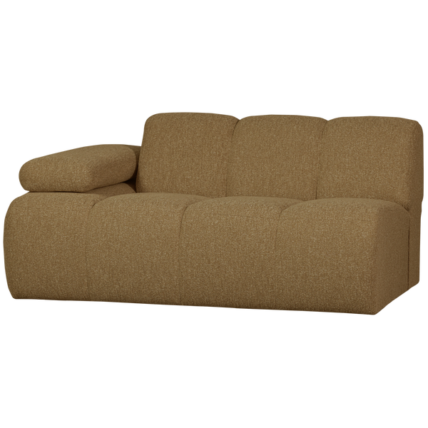 Image of MOJO 1,5-SEATER WITH ARM LEFT BOUCLÉ YELLOW/BROWN MELANGE