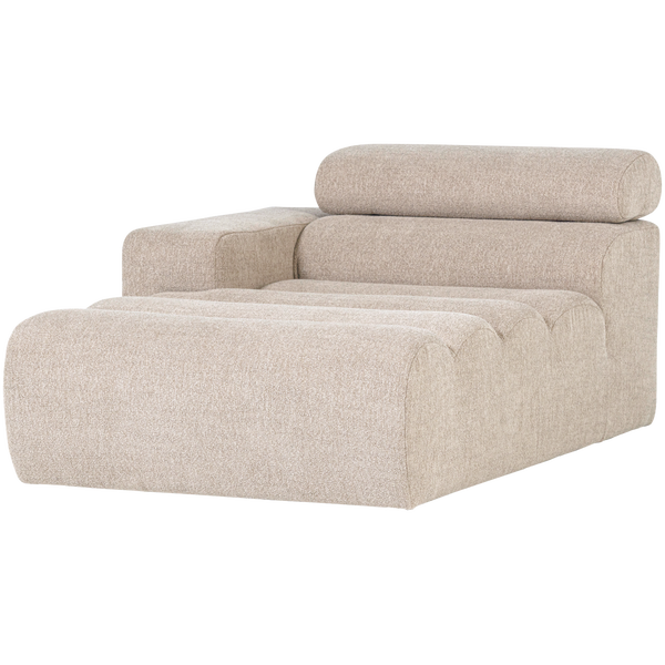 Image of NOVI CHAISE LONGUE ELEMENT LEFT BOUCLÉ NATURAL