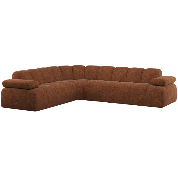 Image of MOJO CORNER SOFA LEFT WOOLLY RUST BROWN