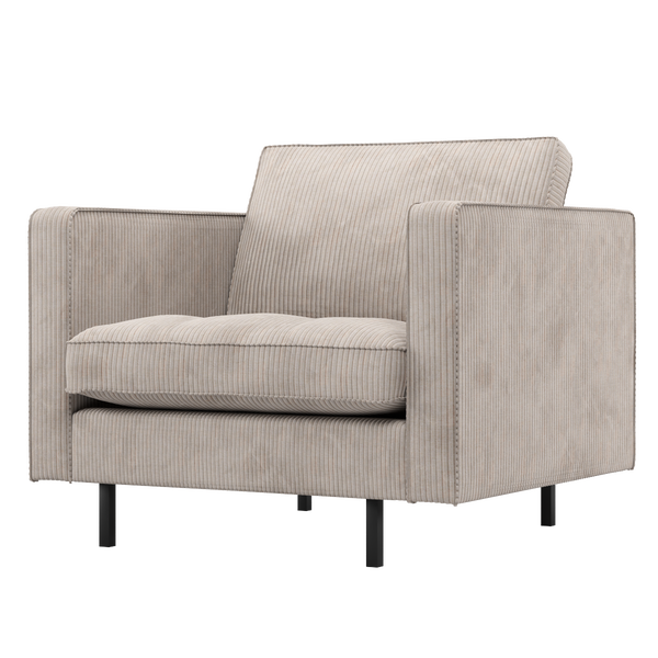 Image of RODEO CLASSIC ARMCHAIR RIB FABRIC ECRU