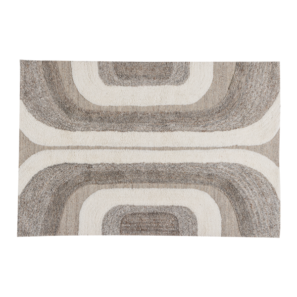 Bild von MORO TEPPICH WOLLE/BAUMWOLLE GRAUWEISS 170x240 CM