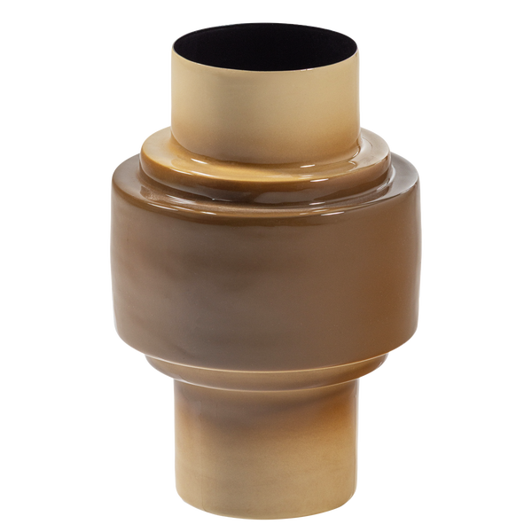 Image of ORBA VASE 32X22 CM METAL HIGH GLOSS SAND