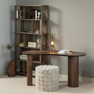 Image of SUN ORGANIC SIDETABLE/DESK RECYCLED TEAK BROWN