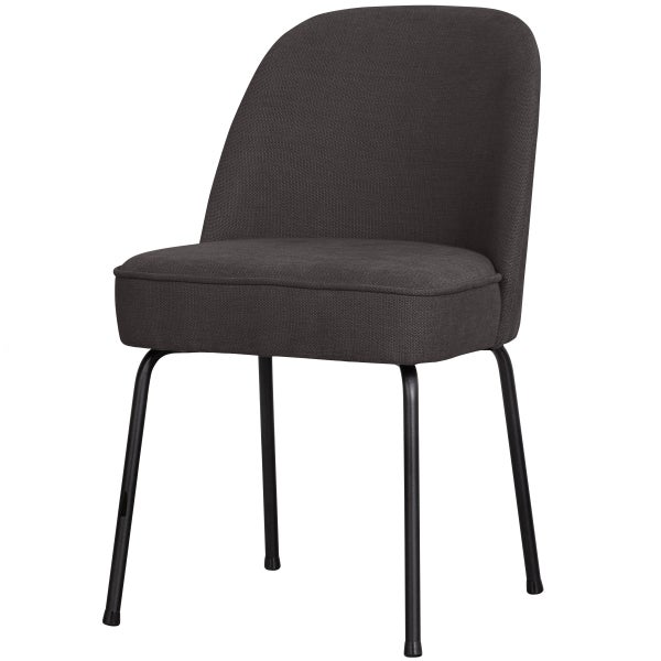 Image of VOGUE DINING CHAIR WOVEN FABRIC DARK GREY