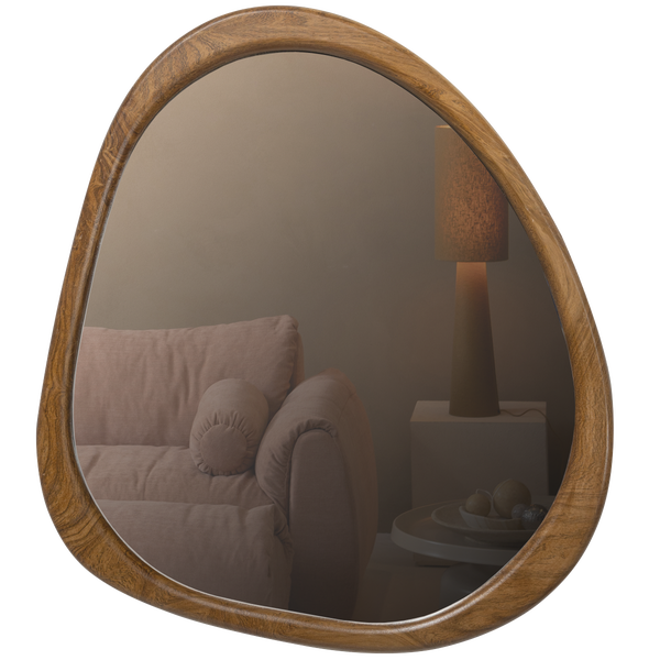 Image de LEIF MIROIR BOIS NATUREL 48x44CM