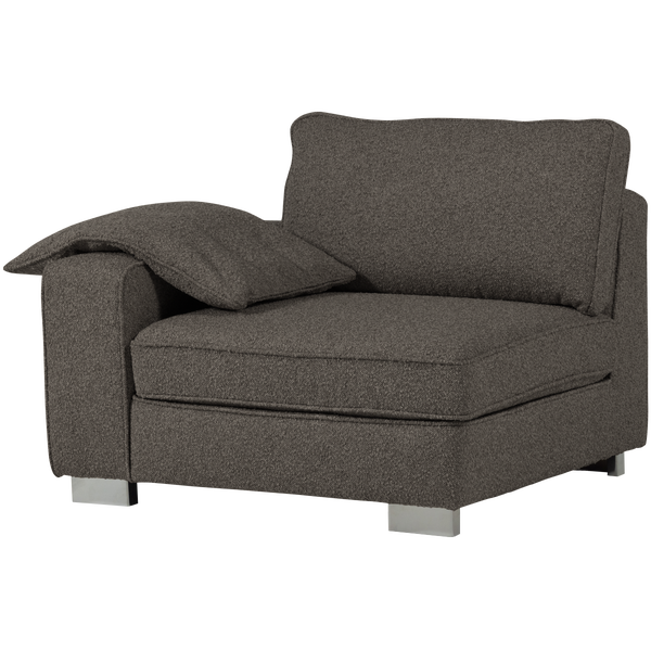 Image of LAZY 1-SEATER ELEMENT ARM LEFT BOUCLÉ ANTHRACITE