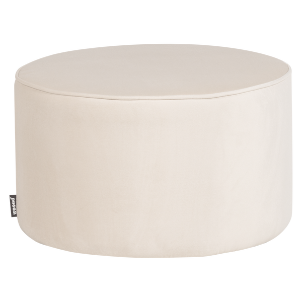 Image of SARA PUF LOW 36xØ60 CM VELVET OFF WHITE [fsc]