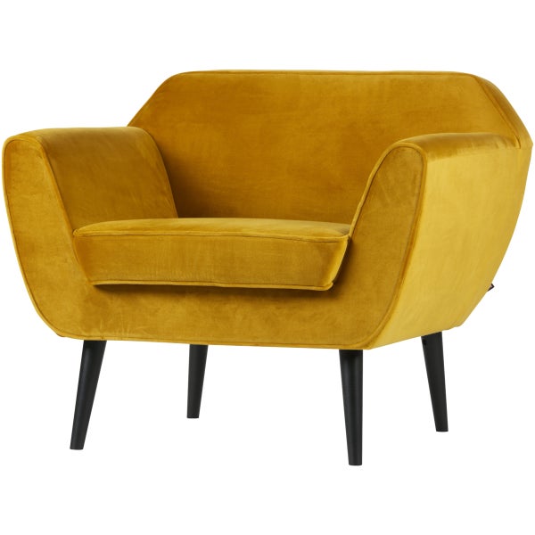 Image de ROCCO FAUTEUIL VELOURS OCRE