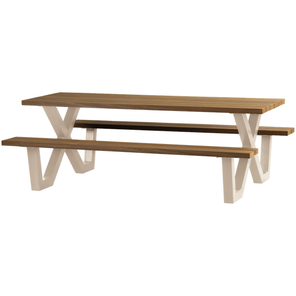Image of TABLO GARDEN PICKNICK TABLE AYOUS SAND X-POOT METAL [fsc]