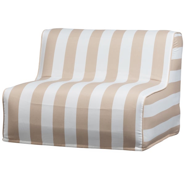 Image of SIT ON AIR INFLATABLE GARDEN ARMCHAIR STRIPED SAND/WHITE
