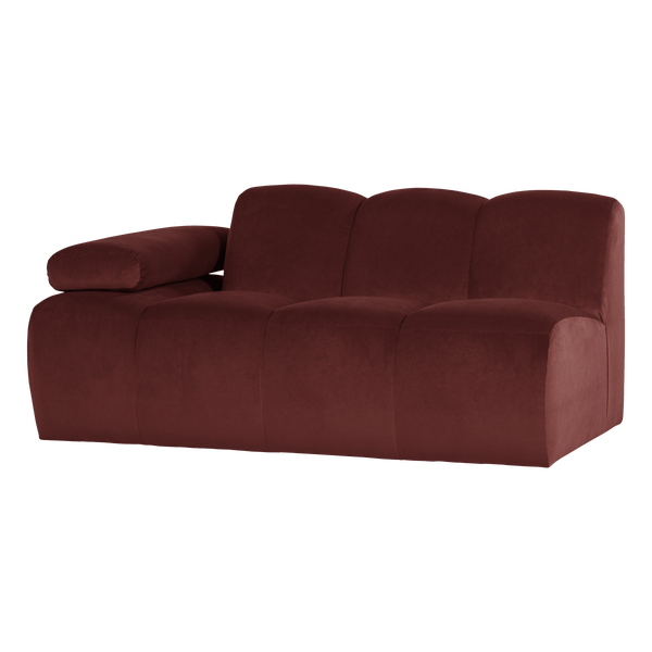 Image of MOJO 1,5-SEATER ELEMENT ARM LEFT VELVET CHESTNUT BROWN [fsc]
