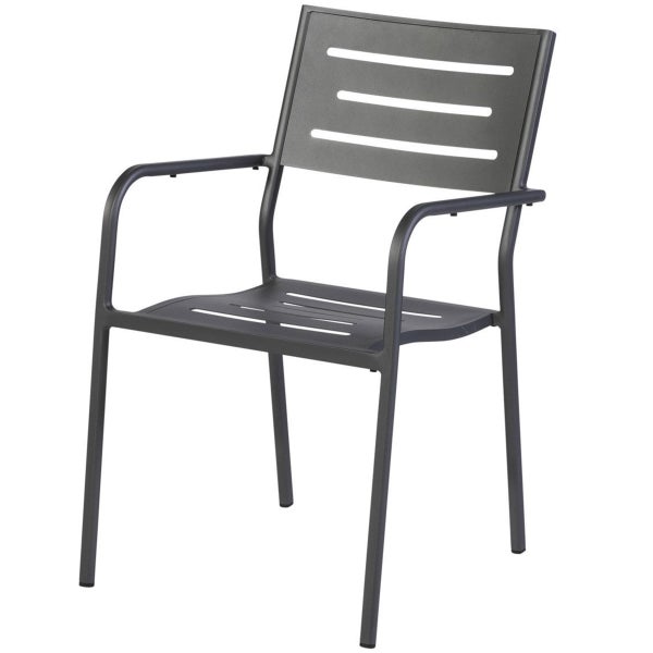 Image of HAWAII GARDEN CHAIR WITH ARMREST ANTHRACITE