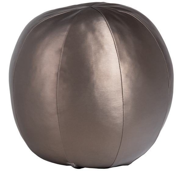 Image of RODEO BALL CUSHION LARGE METALLIC COPPER BROWN