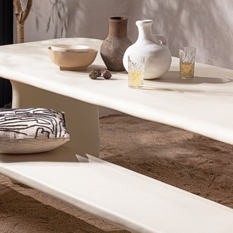 Image of LOGGIA GARDEN TABLE REINFORCED FIBER NATURAL 240x100CM