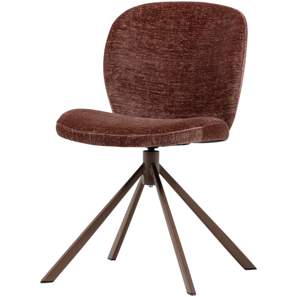 Image of FEMKE DINING CHAIR CHENILLE BROWN