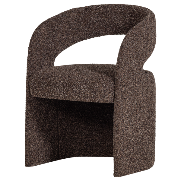 Image de LANOR CHAISE DE SALLE À MANGER BOUCLÉ MARRON FONCÉ [fsc]