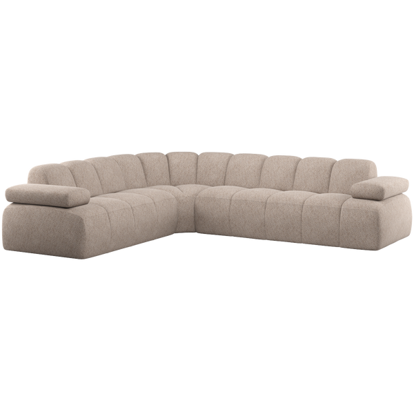 Image of MOJO CORNER SOFA LEFT WOOLLY DARK SAND