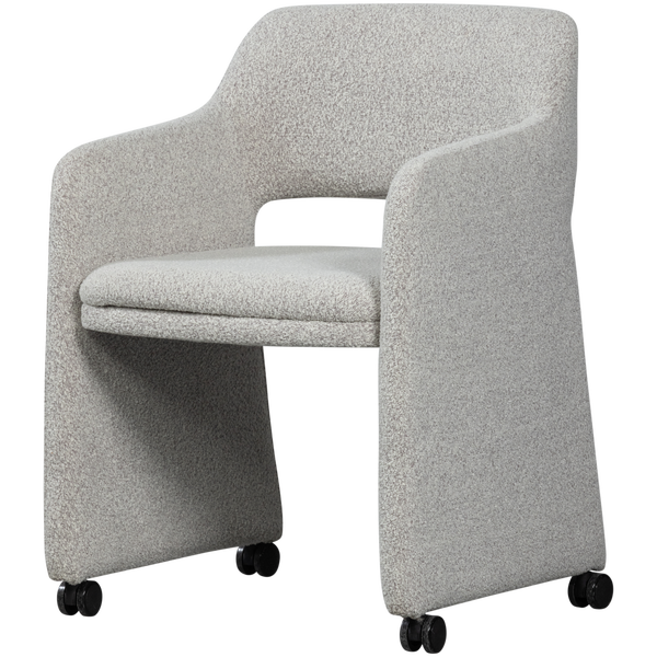 Image de LYRIC CHAISE DE SALLE À MANGER À ROULETTES GREIGE