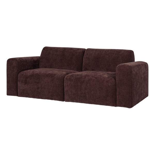 Image de UMINA CANAPÉ 2-PLACES SLUB CHENILLE ROUGE BORDEAUX [fsc]