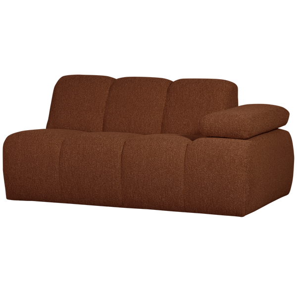 Image of MOJO 1,5-SEATER WITH ARM RIGHT BOUCLÉ RUST BROWN MELANGE